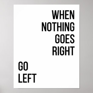 Gå till svart citattecken, typografi poster