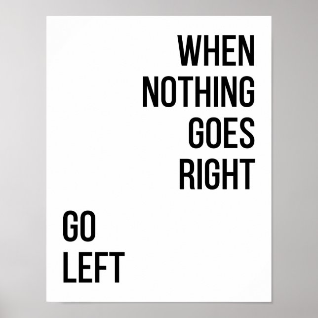 Gå till svart citattecken, typografi poster (Framsidan)