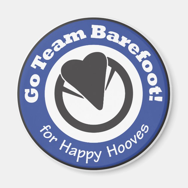 Gå till Team Barefoot! Magnet (Framsidan)