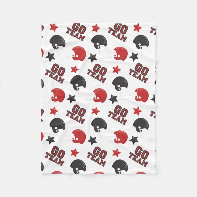 Gå till Team Football Helmet Fleecefilt (Framsidan)