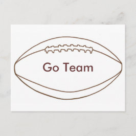 Gå till teamets Anpassningsbar-vykort för fotboll Vykort