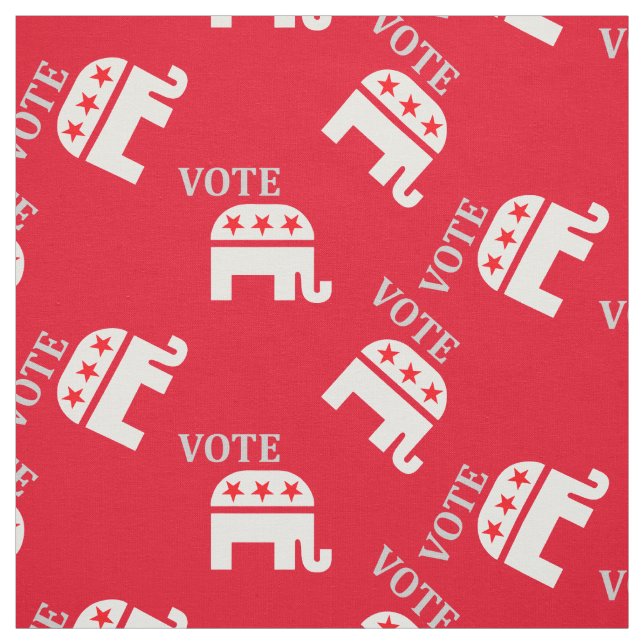 Gå till valomröstning. Republika Party Elephant Re Tyg (Provkarta)