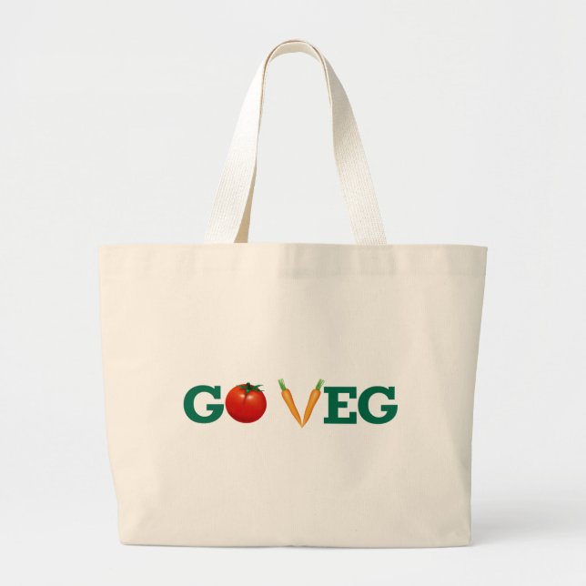 Gå till Veg Tote Bag Jumbo Tygkasse (Framsidan)