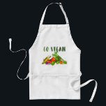 Gå till Vegan Chef Vegetable Design Cooking Förkläde<br><div class="desc">Bygg upp en växtbaserad livsstil med den robusta plattan "Go Vegan" med en mängd grönsaker. Perfekt för matentusiaster och hälsomedvetna individer. Den här plattan tillför roligt och inspiration till ditt kök. Idealisk för presenter för vänner och familj som kärlek för att laga mat och främja en vegansk livsstil.</div>