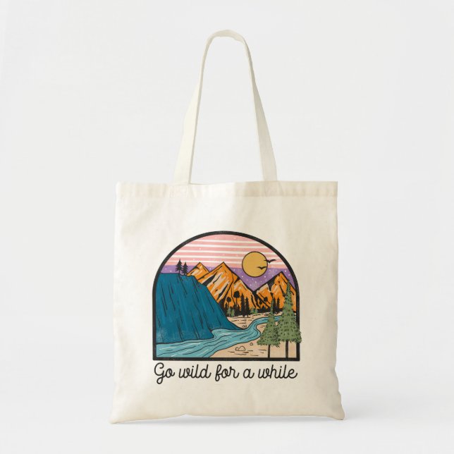 Gå till Vild Äventyr Camping Tote Bag Tygkasse (Framsidan)
