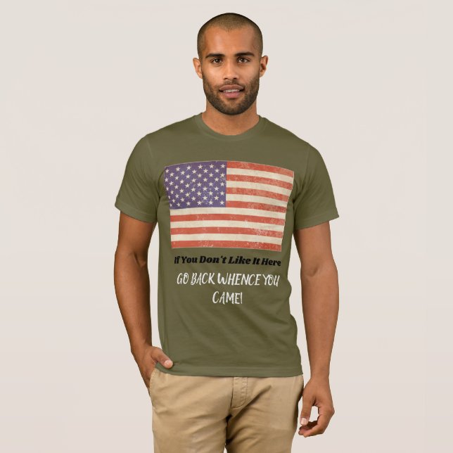 Gå tillbaka dit du kom - Manar Shirt T (Hel framsida)