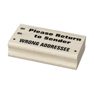 "Gå tillbaka till avsändaren" "FRONG ADDRESSEE" Stämpel