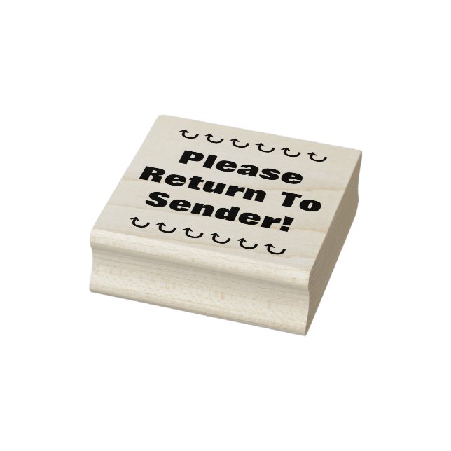 "Gå tillbaka till avsändaren!" Rubber Frimärke Stämpel (Stämpel)