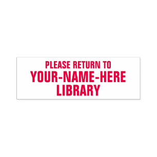 Gå tillbaka till med valfri Bibliotek Namn Självfärgande Stämpel