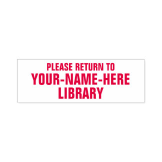 Gå tillbaka till med valfri Bibliotek Namn Självfärgande Stämpel