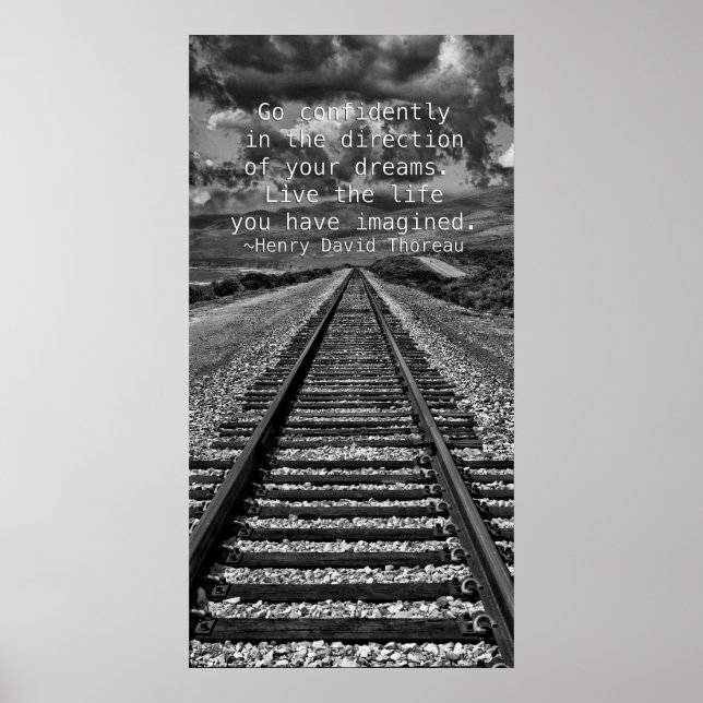 Gå tryggt i riktning mot dina drömmar - poster (Framsidan)