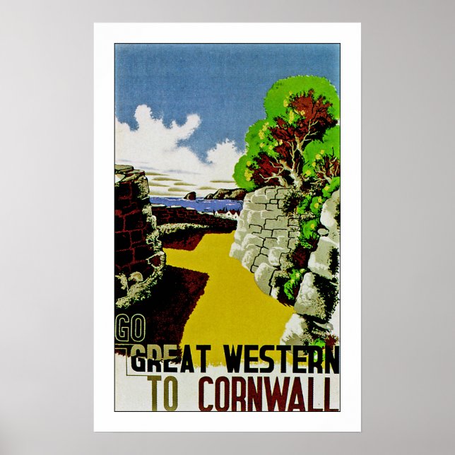Gå Underbart Westernt till Cornwall Poster (Framsidan)