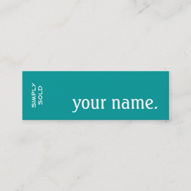 Gå ut fast egendom som säljs enkelt. Mager Mini Visitkort (Framsida)