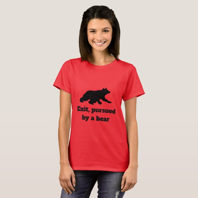 Gå ut förfölt av en björn - den Shakespeare T-shirt (Hel framsida)
