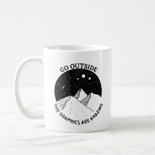 gå ut grafiken är fantastisk rolig vandring kaffemugg