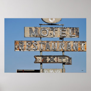 Gå ut motell poster