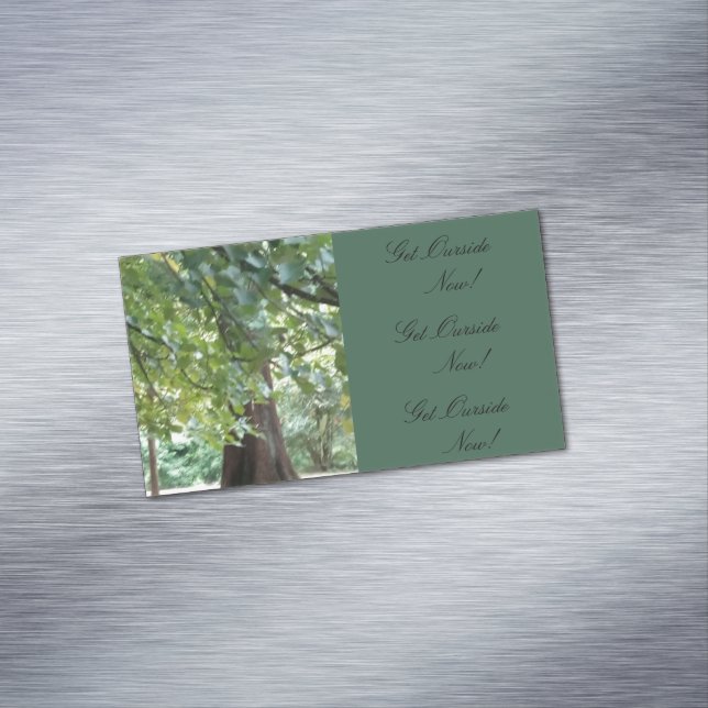 Gå ut nu, Affärskort Magnet (In Situ)