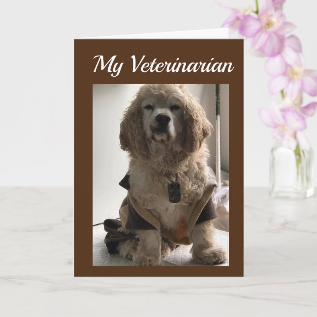 GÅ UT OCH CELEBRAT DAGEN *VETERINÄR" KORT (Orkide)