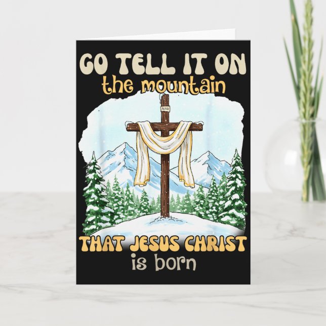 Gå ut och förkunna det på berget att Jesus Kristus Kort (Framsida)