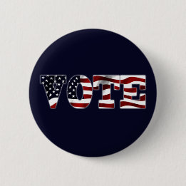 Gå Ut Och Röst USA Flagga Design Knapp