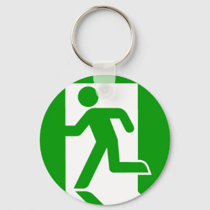 Gå ut symbolet nyckelring