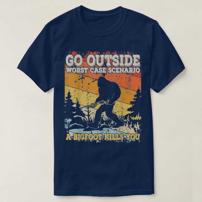 Gå utanför det värsta scenariot i Fodral, Bigfoot- T Shirt (Design framsida)