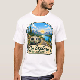 Gå Utforska Camping T Shirt