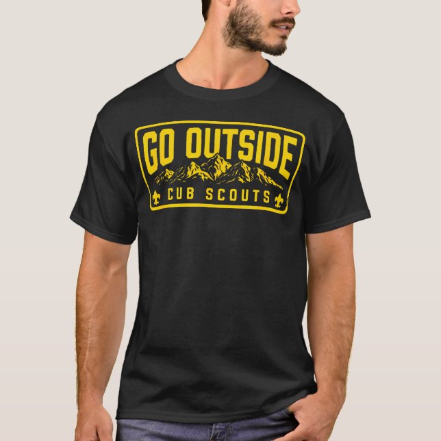 Gå Utomhus Kub Scout Berg Scouting T Shirt (Framsida)