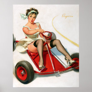 Gå-vagnen klämmer fast upp poster