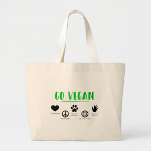 Gå Vegan Jumbo Tygkasse