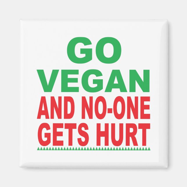 Gå Vegan och ingen får Ont, Vegan Magnet (Framsidan)