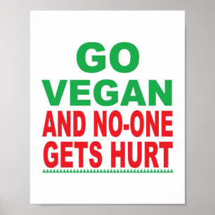Gå Vegan och ingen får Ont, Vegan Poster