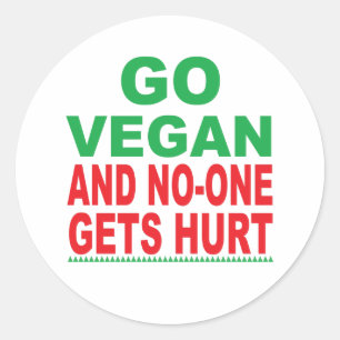 Gå Vegan och ingen får Ont, Vegan Runt Klistermärke