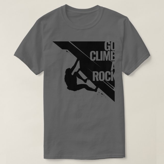 Gå vid klättring A Utomhusdesign i Sten Äventyr T Shirt (Design framsida)