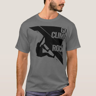 Gå vid klättring A Utomhusdesign i Sten Äventyr T Shirt