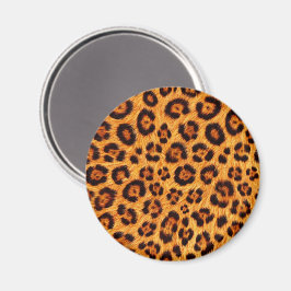 Gå vild Leopardyck Gold Orange Amber Pälslook Magnet