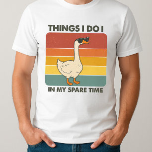 Gå Vintage Stil Sak I gör på min lediga tid T Shirt