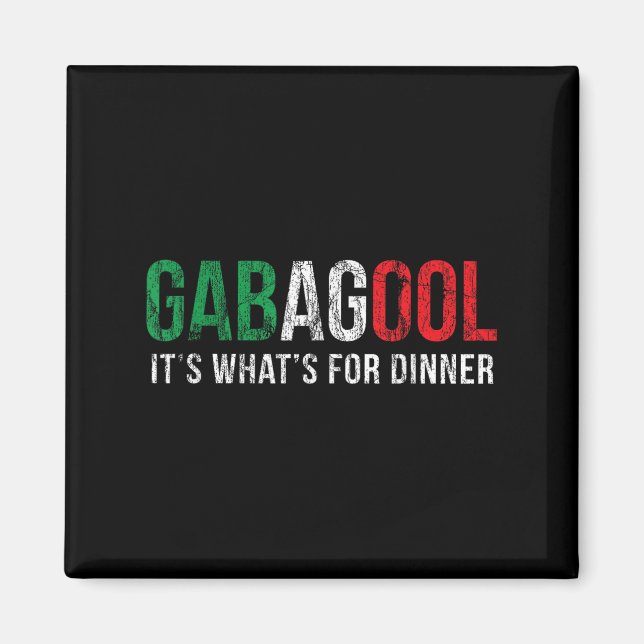 Gabagool Cacola Meat Lover New Jersey Italian Gift Magnet (Framsidan)