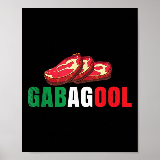Gabagool Cacola Meat New Jersey Italian Pride Gift Poster (Framsidan)