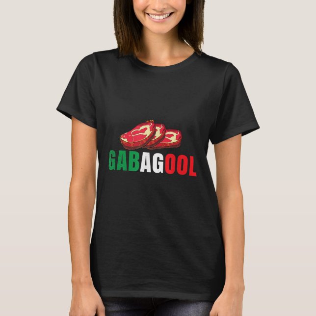 Gabagool Cacola Meat New Jersey Italian Pride Gift T Shirt (Framsida)