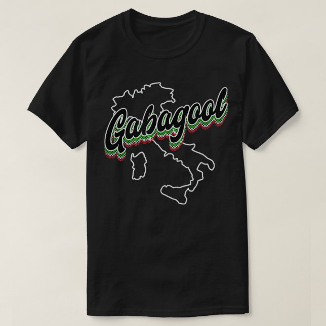 Gabagool Capicola Italiana Food Karta i Italien T Shirt (Design framsida)
