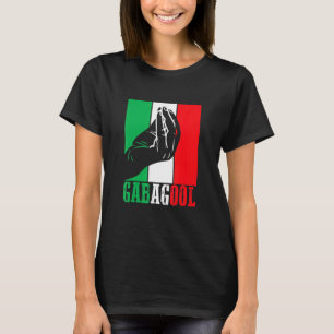 Gabagool Italienska amerikanska Kött med handsigna T Shirt