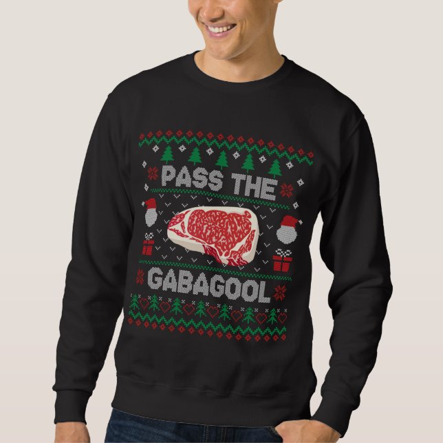 Gabagool jul Ugly Funny Julafton Sweater Lång Ärmad Tröja (Framsida)