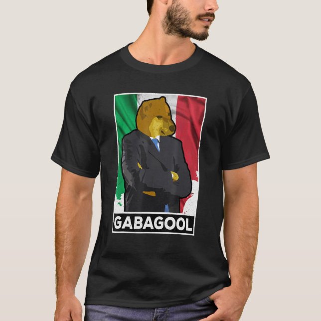 Gabagool Shiba Hund Man Italiana Slang Gabagool T Shirt (Framsida)