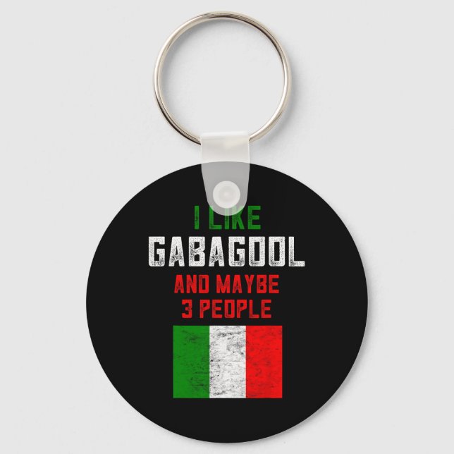 Gabagool Shirt Men New Jersey Meat Lover Italian C Nyckelring (Framsida)