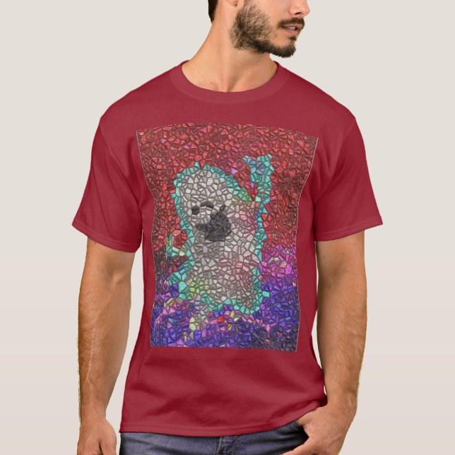 Gabbie the Ghost Red Mosaic  T Shirt (Framsida)