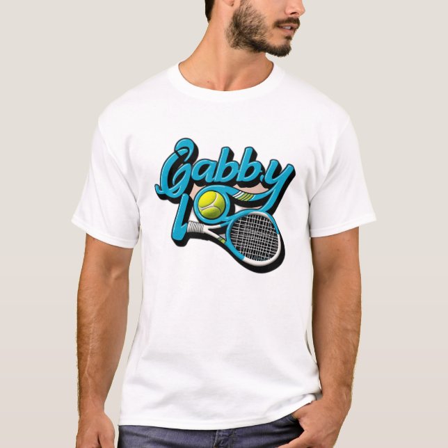 Gabby Kärlek Tennis T Shirt (Framsida)