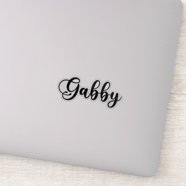 Gabby Namn - Handskriven calligrafi Klistermärken (Detalj)