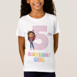 Gabby's Dollhouse 5th Birthday Girl T Shirt<br><div class="desc">Fira ditt barns femte födelsedag med den här söta gabbyskjortan!</div>