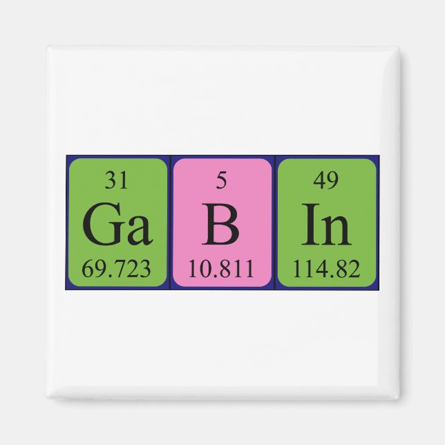 Gabin periodisk magnet bord namn (Framsidan)